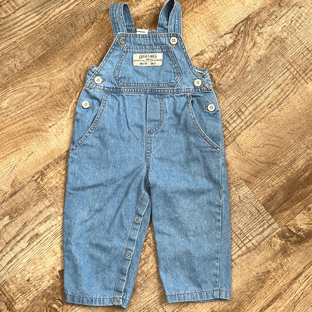 Boys Lightweight Button-up Overalls
